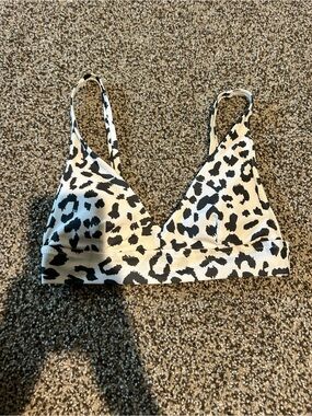 Aerie Leopard Print Bikini Top